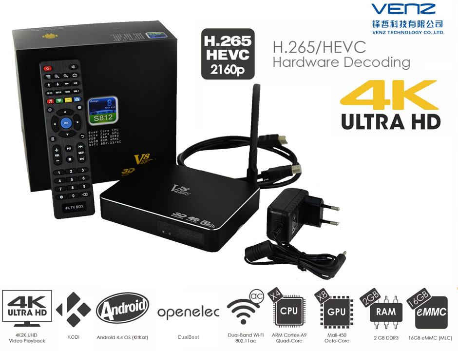 venz v8 dualboot openelec